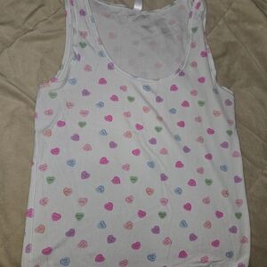 Colorful Heart Pattern Tank Top